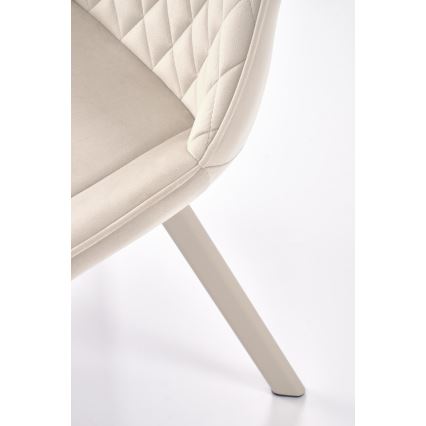 Chaise de salle à manger pivotante OMBRA 1 pièce, crème