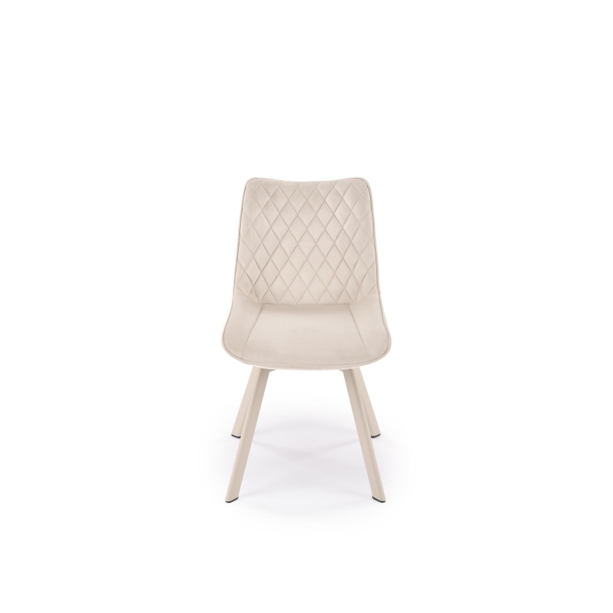 Chaise de salle à manger pivotante OMBRA 1 pièce, crème
