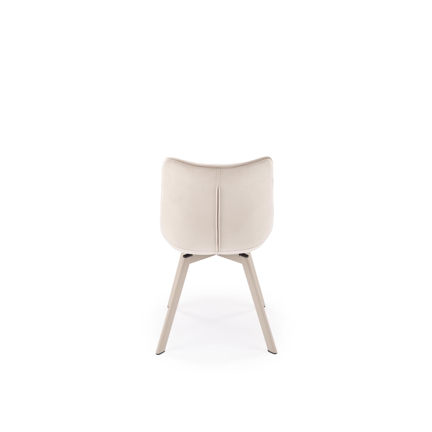 Chaise de salle à manger pivotante OMBRA 1 pièce, crème