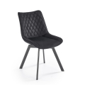 Chaise de salle à manger pivotante OMBRA 1 pièce noire