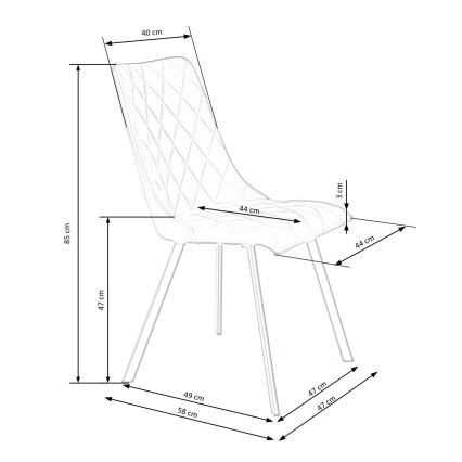 Chaise de salle à manger RESTIVO, 1 pièce, noire