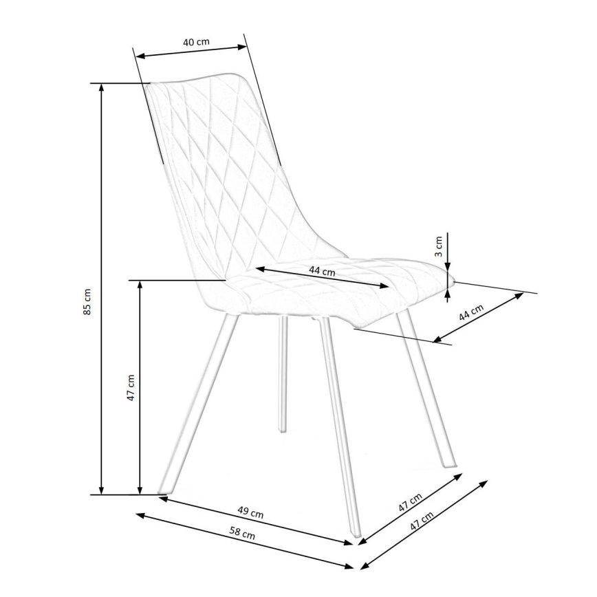 Chaise de salle à manger RESTIVO, 1 pièce, noire
