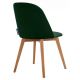 Chaise de salle à manger RIFO 86x48 cm vert foncé/chêne clair