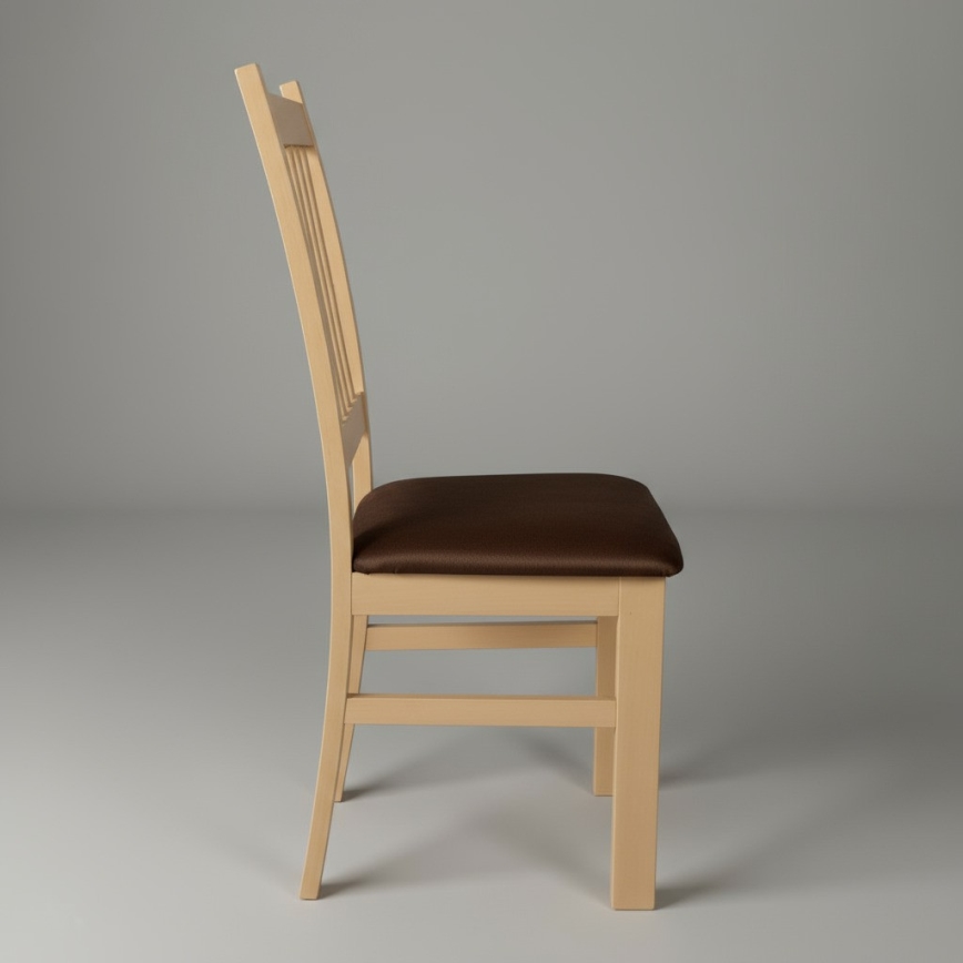 Chaise de salle à manger SIMON hêtre/brun foncé