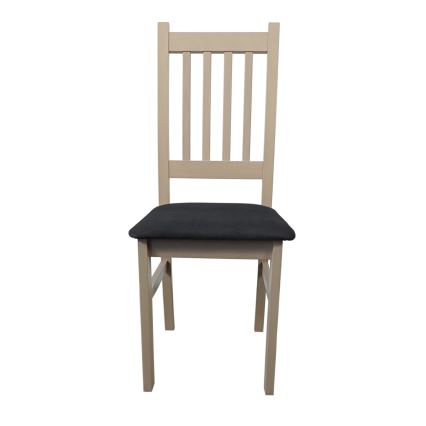 Chaise de salle à manger SIMON hêtre/gris foncé