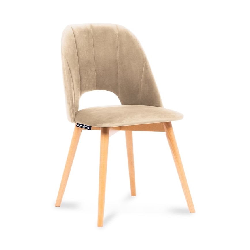 Chaise de salle à manger TINO 86x48 cm beige/chêne clair