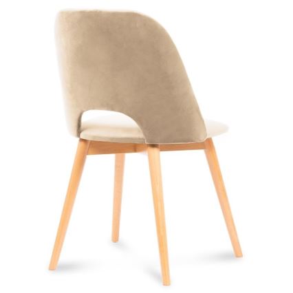Chaise de salle à manger TINO 86x48 cm beige/chêne clair