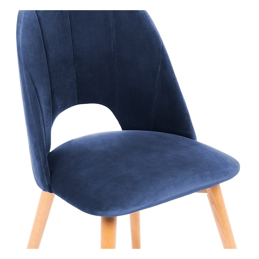 Chaise de salle à manger TINO 86x48 cm bleu foncé/chêne clair