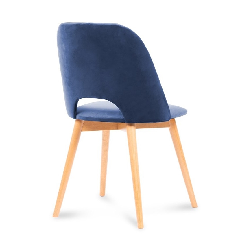 Chaise de salle à manger TINO 86x48 cm bleu foncé/chêne clair