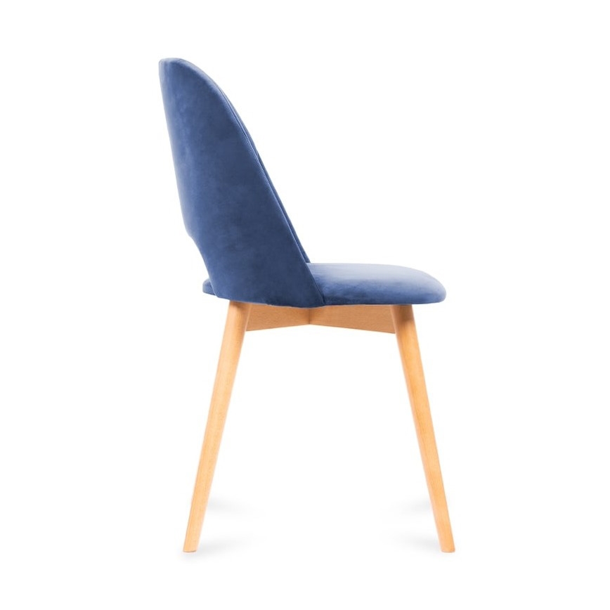 Chaise de salle à manger TINO 86x48 cm bleu foncé/chêne clair