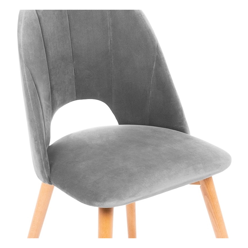 Chaise de salle à manger TINO 86x48 cm gris/chêne clair