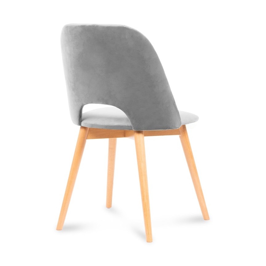 Chaise de salle à manger TINO 86x48 cm gris/chêne clair