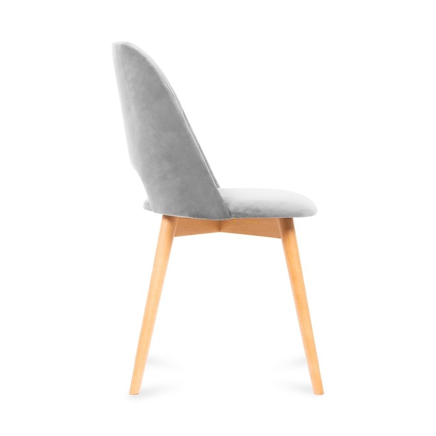 Chaise de salle à manger TINO 86x48 cm gris/chêne clair