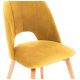 Chaise de salle à manger TINO 86x48 cm jaune/chêne clair