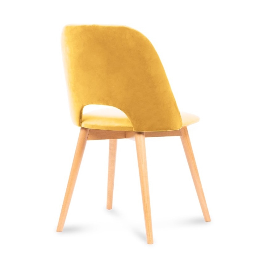 Chaise de salle à manger TINO 86x48 cm jaune/chêne clair