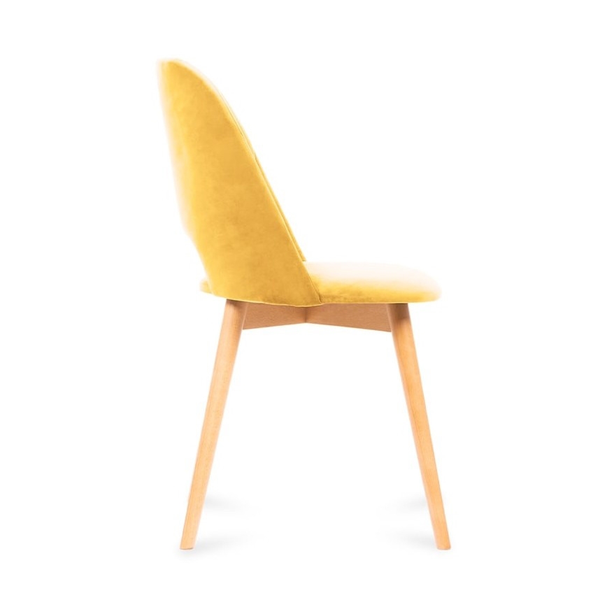 Chaise de salle à manger TINO 86x48 cm jaune/chêne clair
