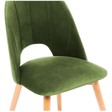 Chaise de salle à manger TINO 86x48 cm vert clair/chêne clair