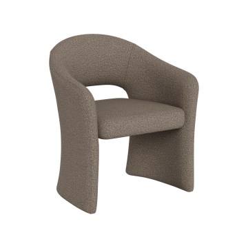 Chaise de salle à manger TORI avec accoudoirs, taupe