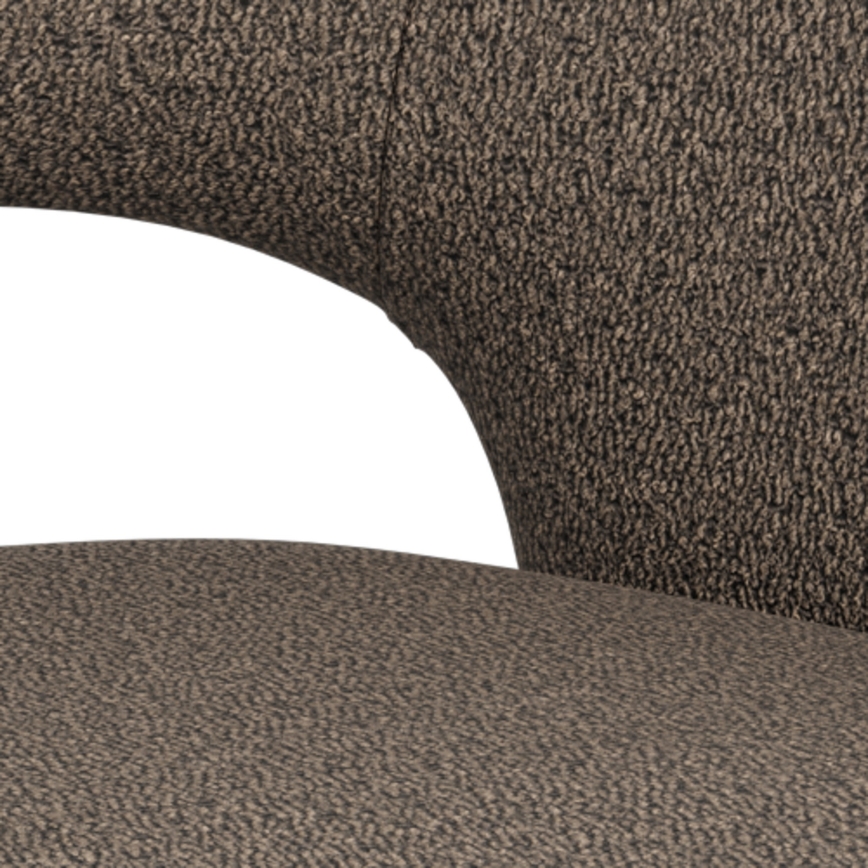 Chaise de salle à manger TORI avec accoudoirs, taupe