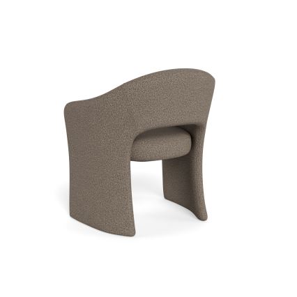 Chaise de salle à manger TORI avec accoudoirs, taupe