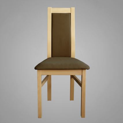 Chaise de salle à manger ZOE chêne/marron foncé