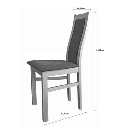 Chaise de salle à manger ZOE hêtre/marron foncé