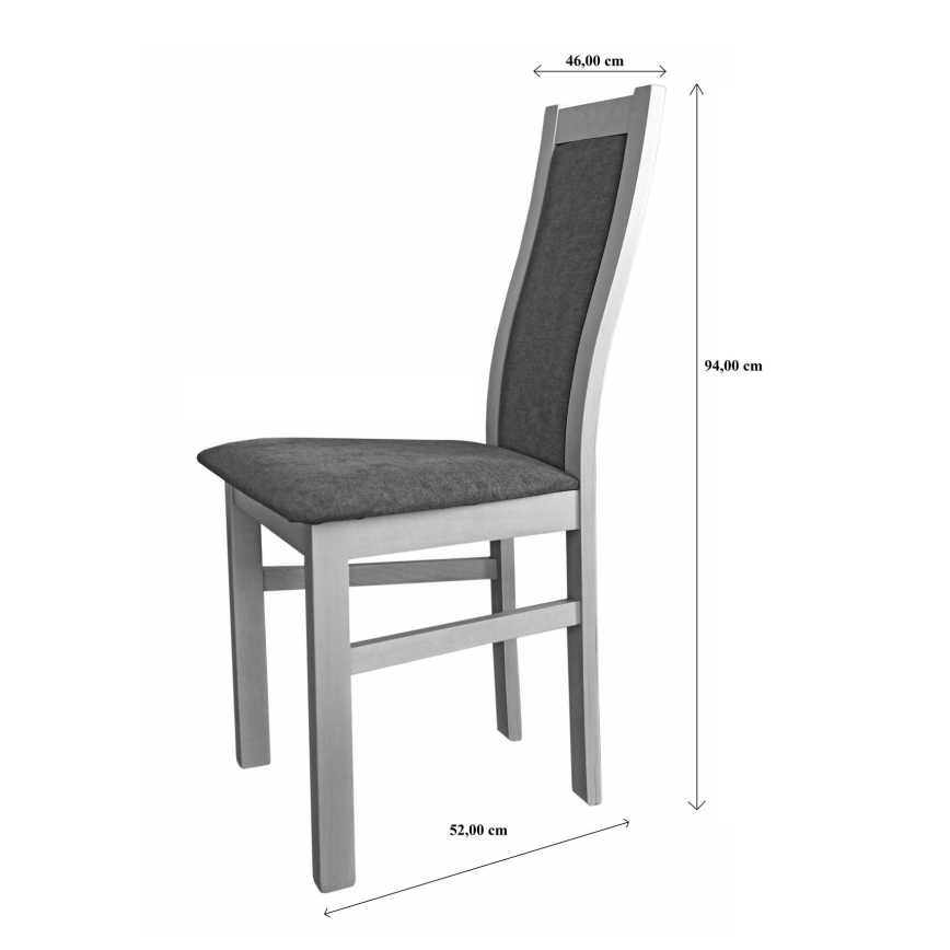 Chaise de salle à manger ZOE hêtre/marron foncé