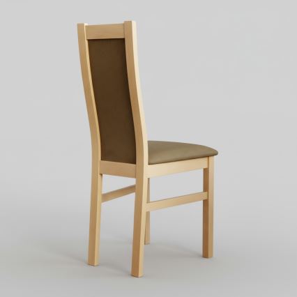 Chaise de salle à manger ZOE hêtre/marron