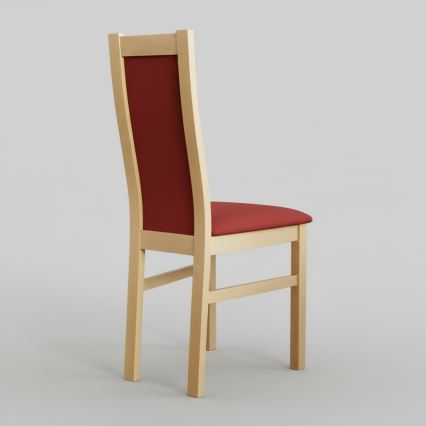 Chaise de salle à manger ZOE hêtre/rouge