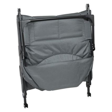 Chaise longue de camping pliante et réglable - gris