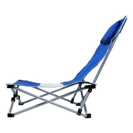 Chaise longue de jardin bleue