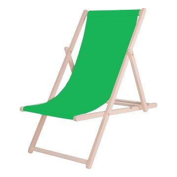 Chaise longue de jardin verte/buche