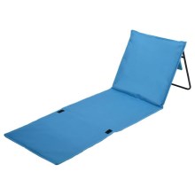 Chaise longue pliante bleu 160x55 cm