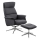 Chaise réglable avec repose-pieds DELIA gris foncé