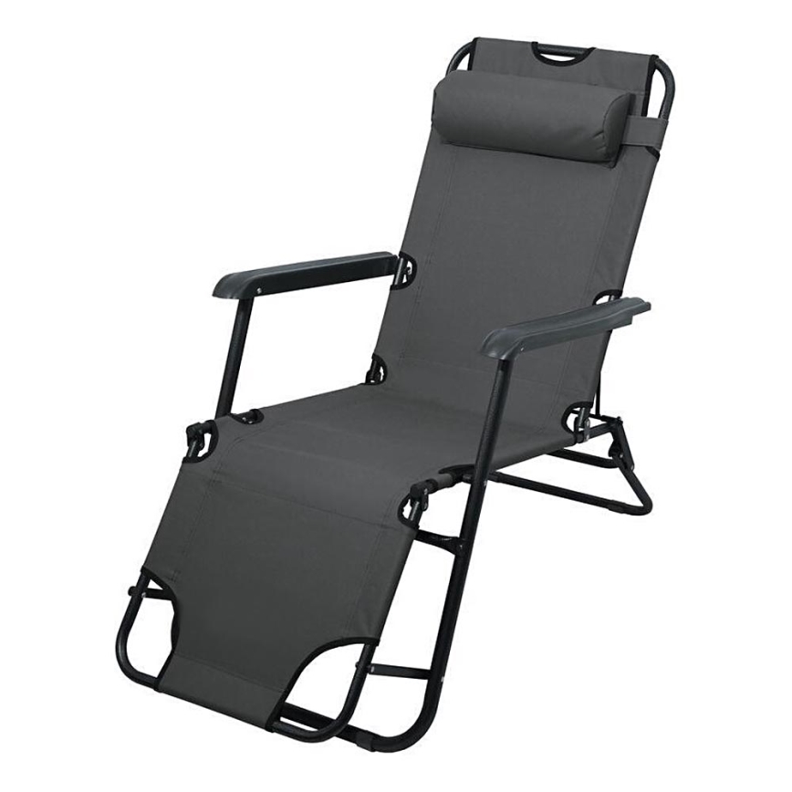 Chaise réglable pliable anthracite