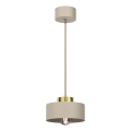 Chandeiler aan een touw MARTI 1xE27/15W/230V beige/goud