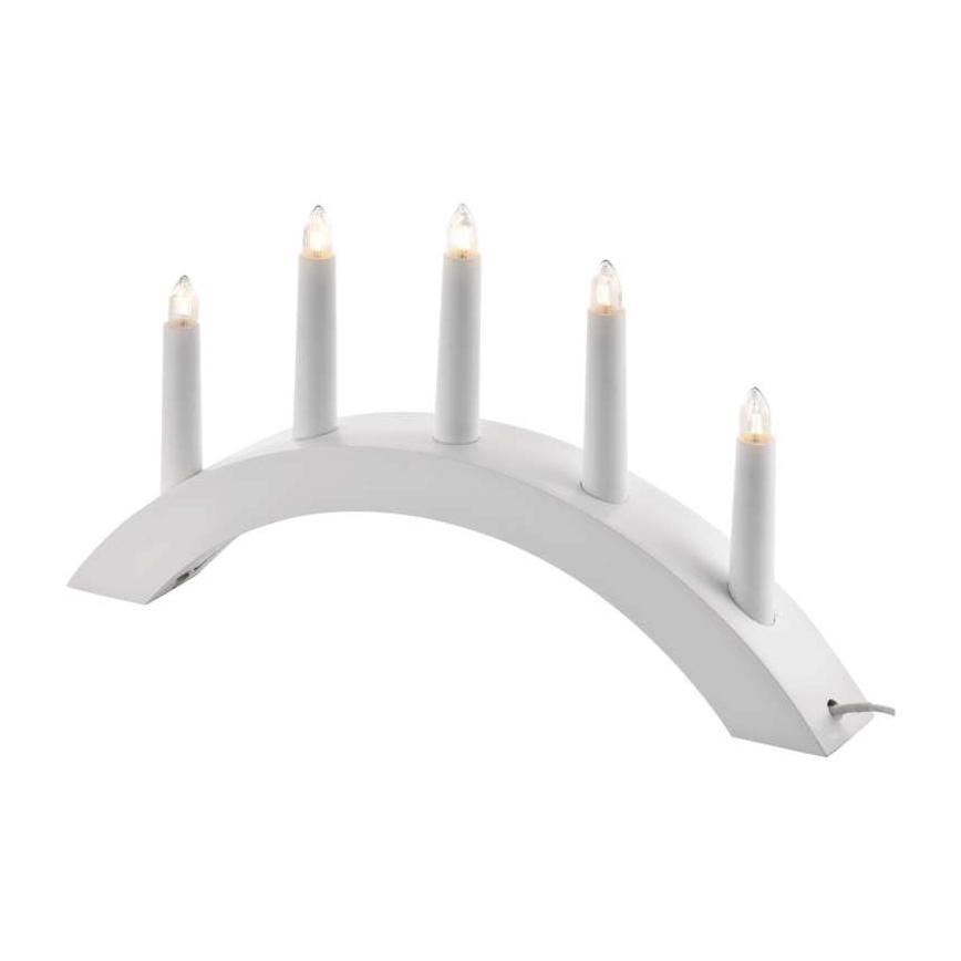 Chandelier de noël 5xE10/15W/230V blanc