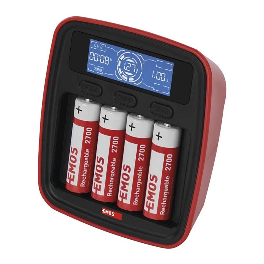 Chargeur de piles avec écran LCD 4xAA/AAA 5V