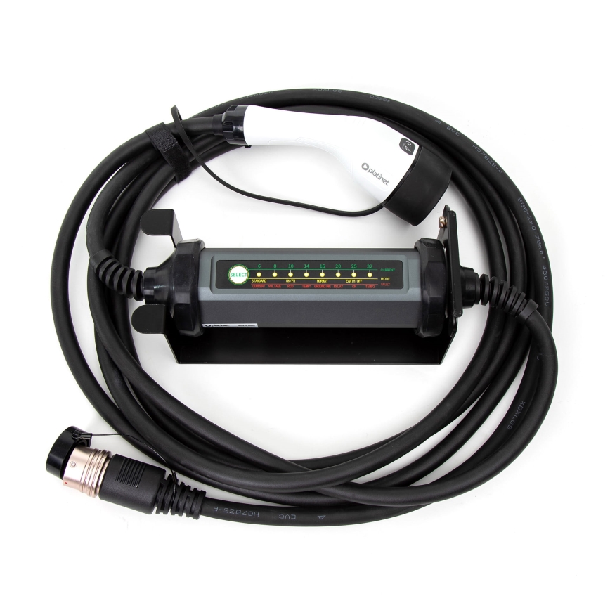 Chargeur portatif pour voitures électriques avec 4 adaptateurs Type 2 32A/480V 22kW 7m IP67