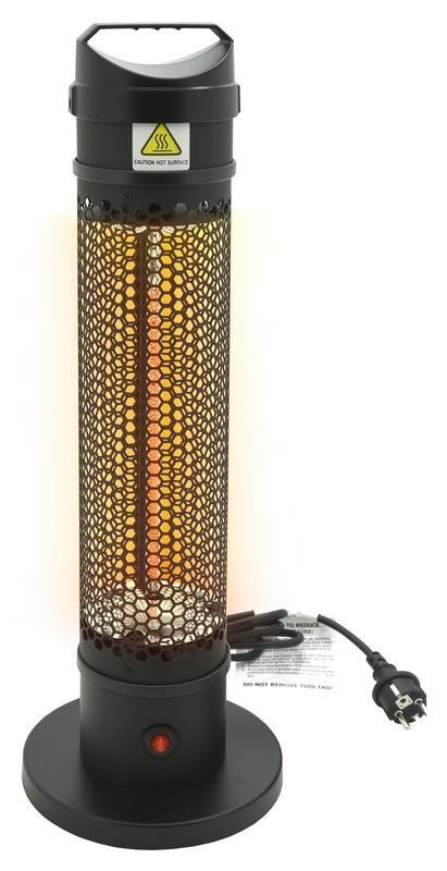 Chauffage infrarouge de sol 1000W/230V IP44 noir