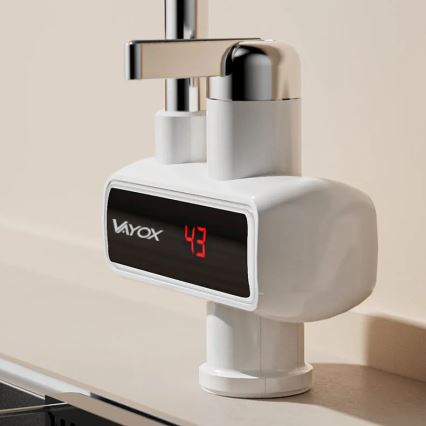 Chauffe-eau instantané avec écran Chauffe-eau instantané avec écran LED 3000W/230V IPX4 blanc3000W/230V IPX4 blanc
