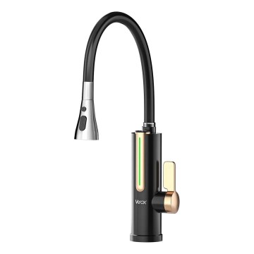 Chauffe-eau instantané avec écran LED 3000W/230V IPX4 noir