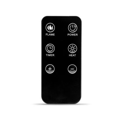 Cheminée électrique LED avec chauffage LED/2000W/230V + télécommande