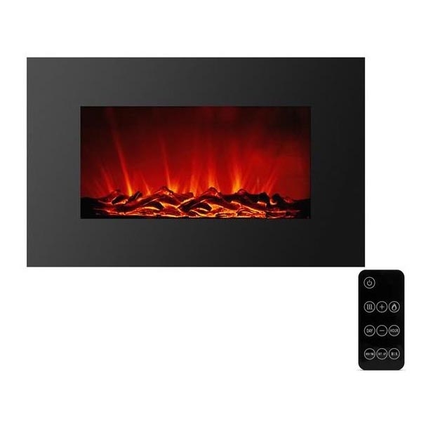 Cheminée électrique murale avec chauffage LED/2000W/230V 56x88 cm