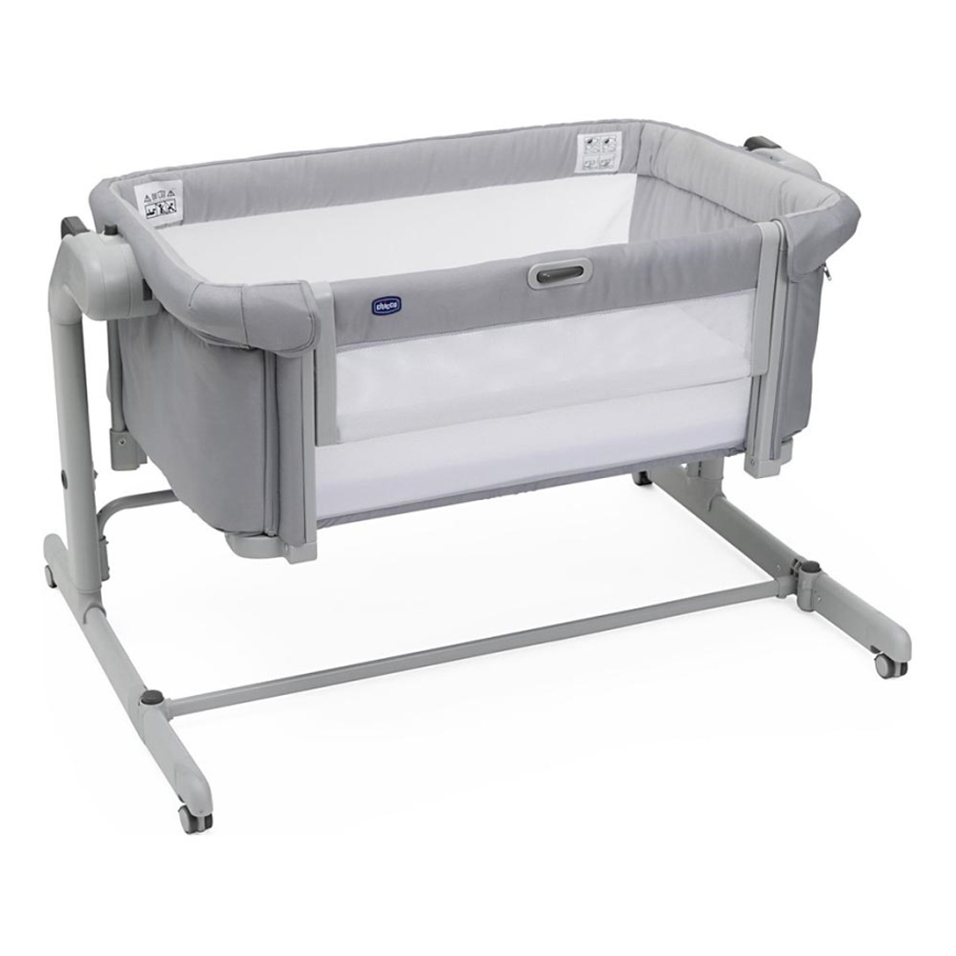 Chicco - Baby wieg 2in1 2v1 NEXT2ME MAGIC EVO lichtgrijs