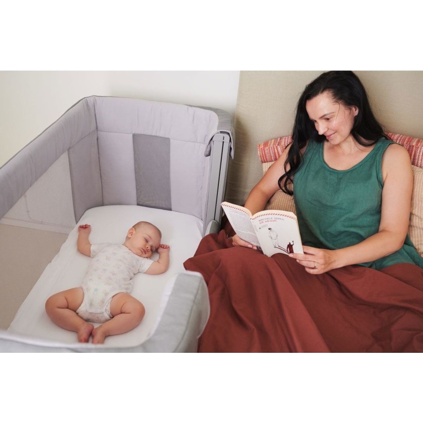 Chicco - Berceau pour bébé 3en1 3v1 NEXT2ME FOREVER gris foncé