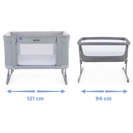 Chicco - Berceau pour bébé 3en1 3v1 NEXT2ME FOREVER gris foncé