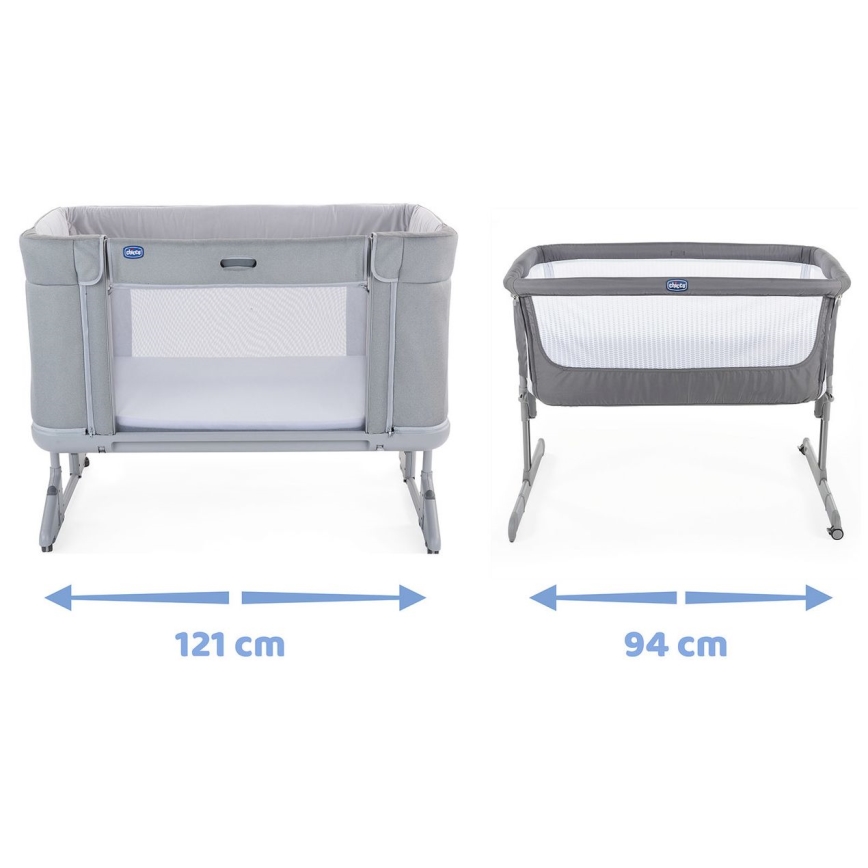 Chicco - Berceau pour bébé 3en1 3v1 NEXT2ME FOREVER gris foncé