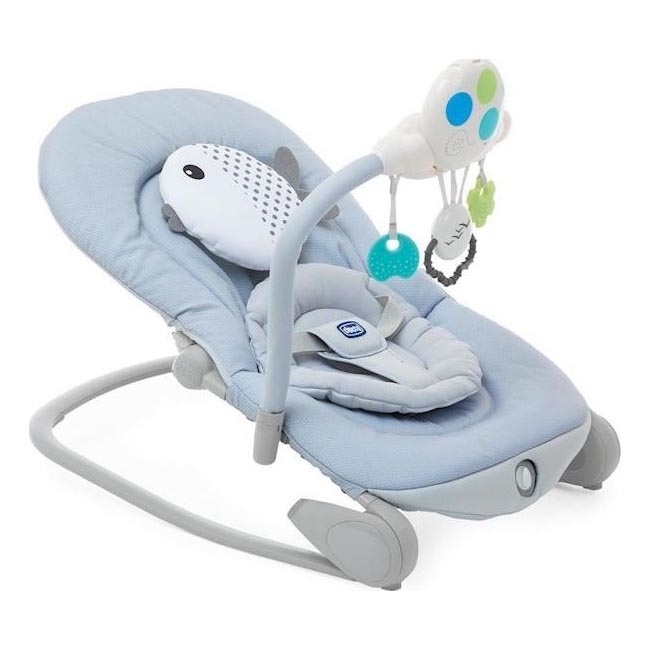 Chicco - Berceuse vibrante pour bébé avec une mélodie BALLOON Dots 2xAA + 1xLR20 bleu