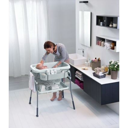 Chicco - Commode met bad CUDDLE&BUBBLE grijs